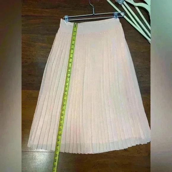 JCrew Pink Pleated Midi Skirt - Picture 6 of 7